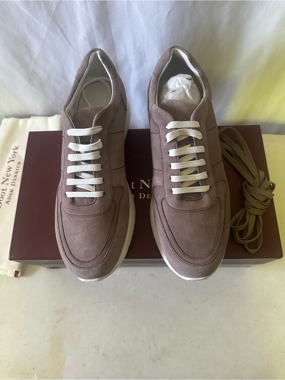 To Boot New York Florida Suede Sneakers Charme New Box Dust Bag 7.5M